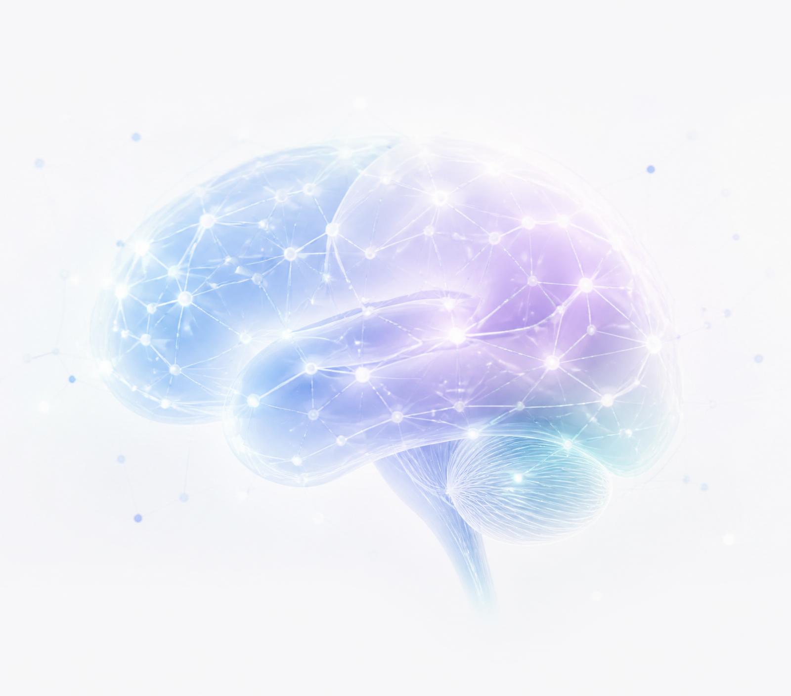 Abstract neural network brain illustration